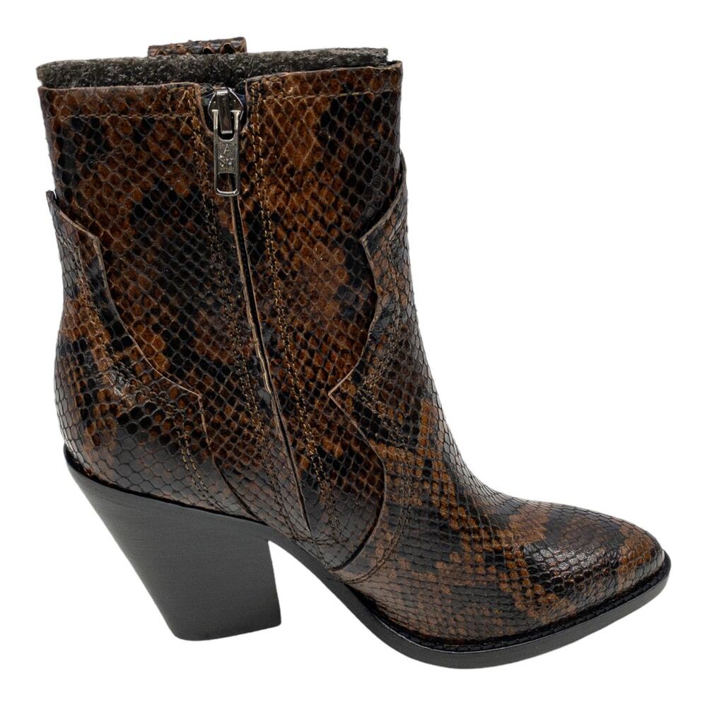 Ash Brown Snake Python Esquire Pointed Toe Leathe… - image 2